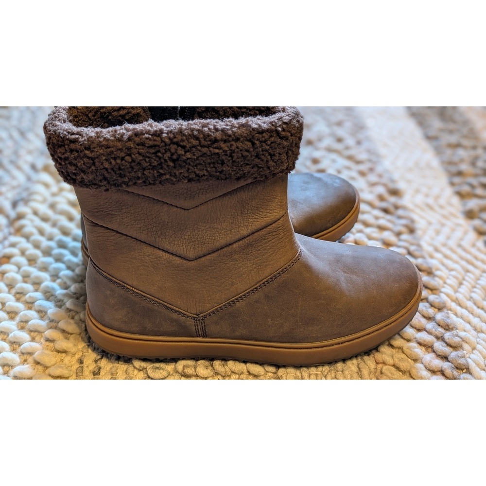L.L.Bean Mountainside Boots Womens 7 Brown Leather Fleece PrimaLoft 200g Sample